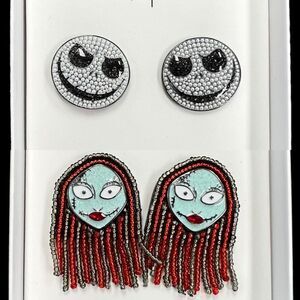 Disney x Baublebar 2 Pair Nightmare Before Christmas Earrings - Sally & Jack 357